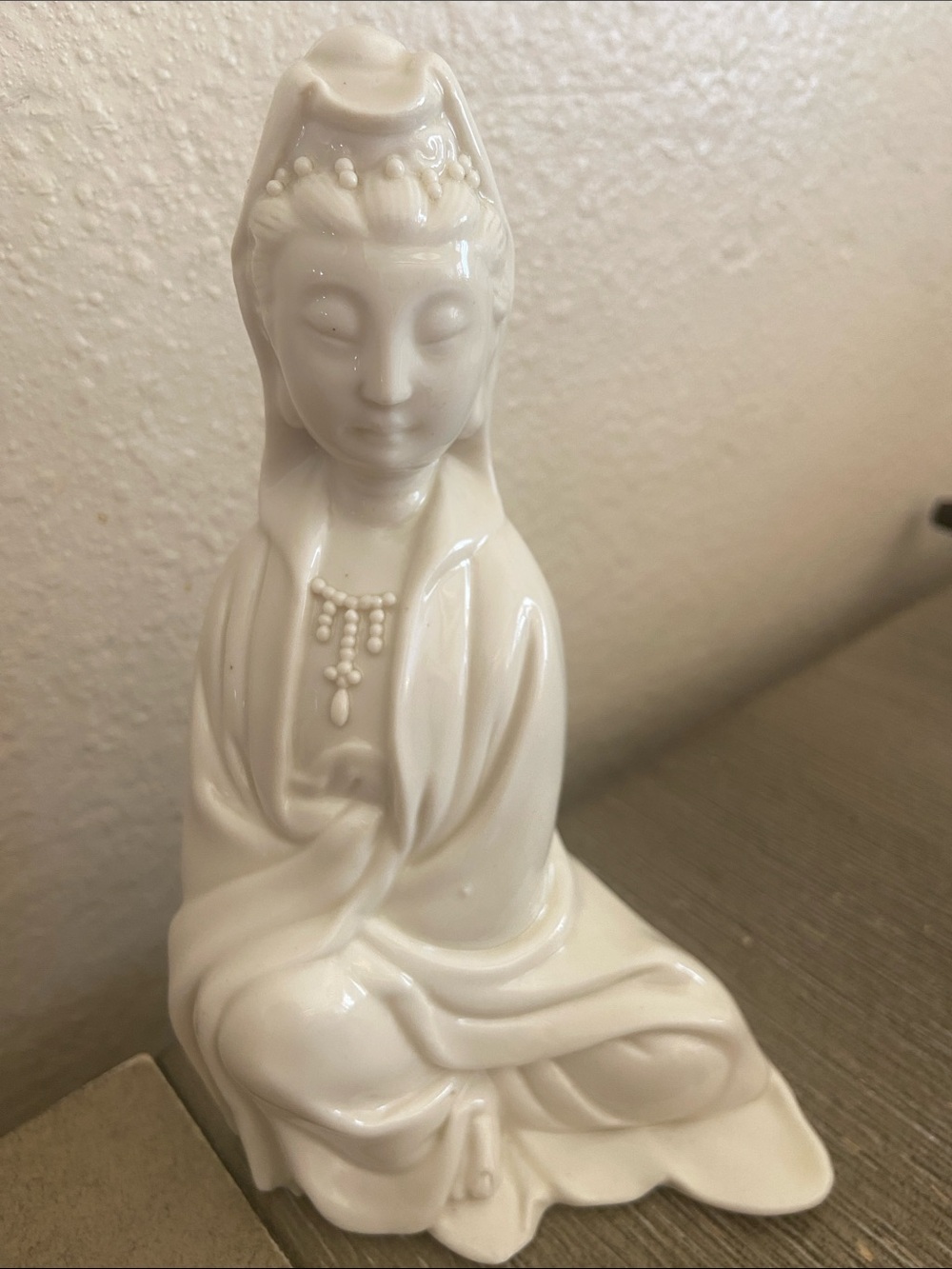 Vintage Guanyin Porcelain Godess of Mercy Statue